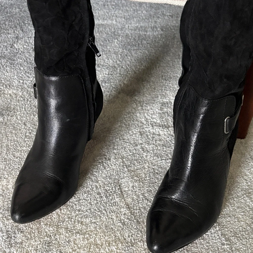 Coach Black Over the Knee Boots - Picture 6 of 7